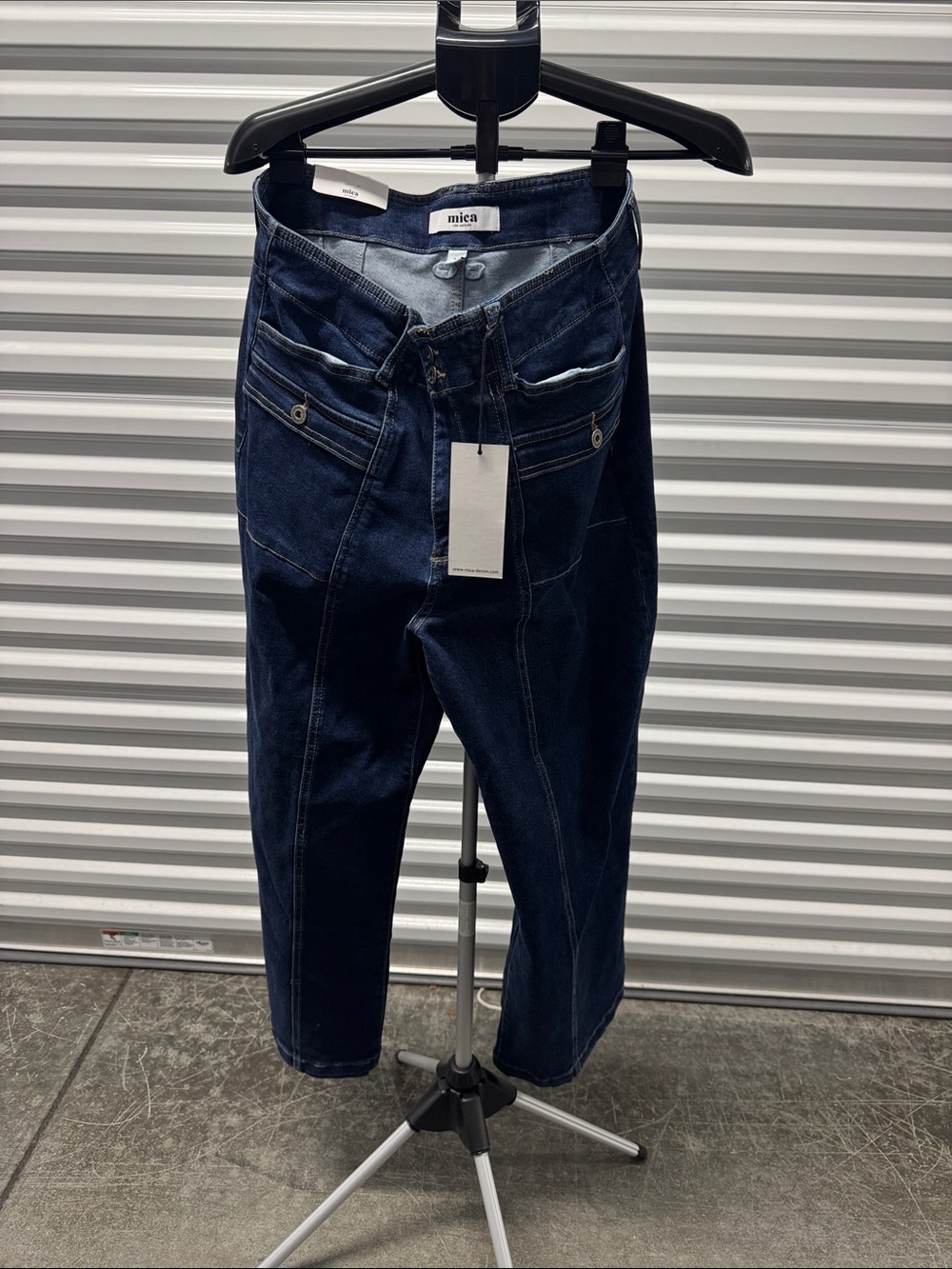Mica Dark Indigo Wide-Leg Jeans